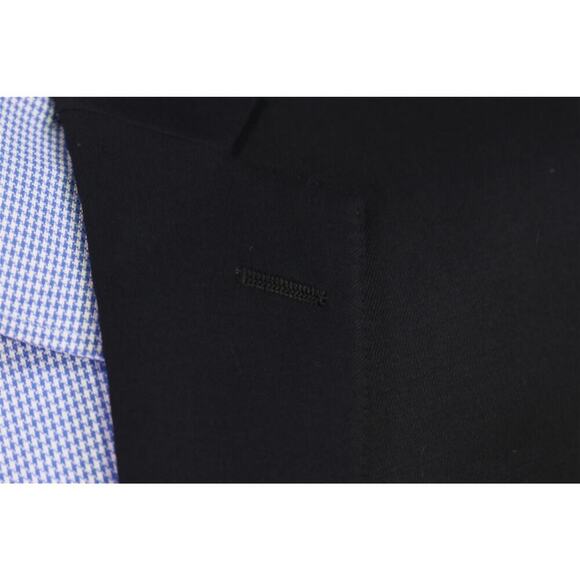 Hart Schaffner Marx Current Solid Black 2-Btn Wool Blazer Jacket 42R - Picture 5 of 9